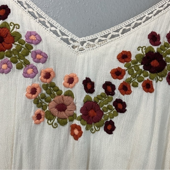 Tularosa Floral Embroidered Sleeveless London Slip Mini Dress Women's small D82 - Picture 5 of 11